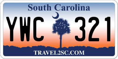 SC license plate YWC321