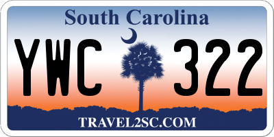 SC license plate YWC322