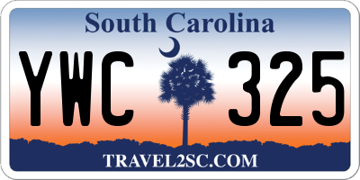 SC license plate YWC325