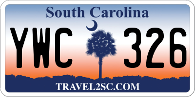SC license plate YWC326