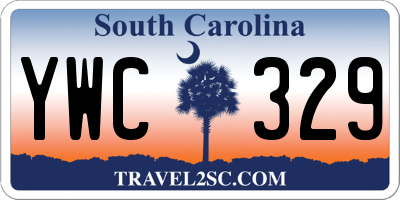 SC license plate YWC329