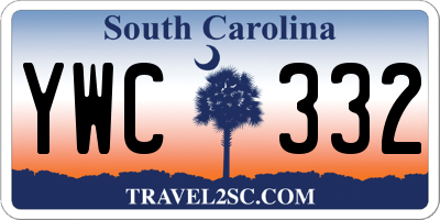 SC license plate YWC332