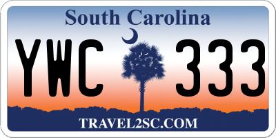 SC license plate YWC333