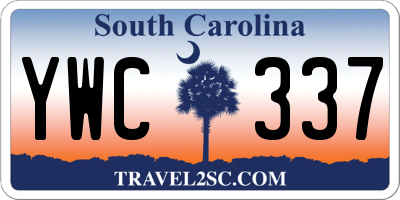 SC license plate YWC337
