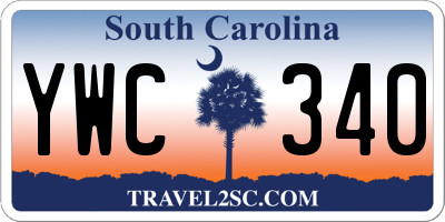 SC license plate YWC340