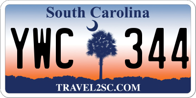 SC license plate YWC344