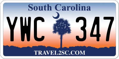 SC license plate YWC347