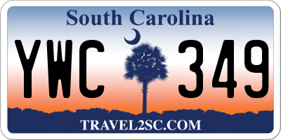 SC license plate YWC349