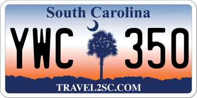 SC license plate YWC350