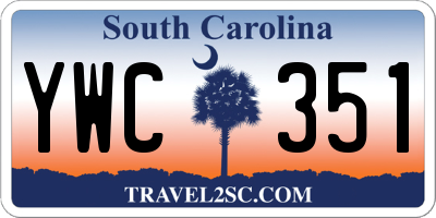 SC license plate YWC351
