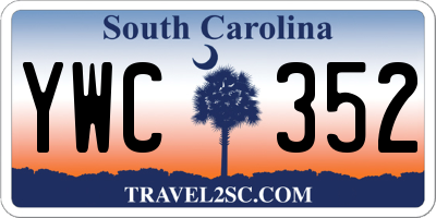 SC license plate YWC352