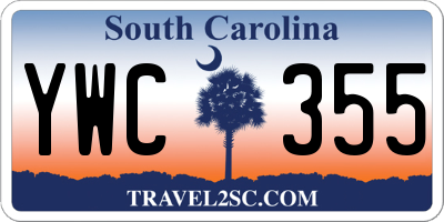 SC license plate YWC355
