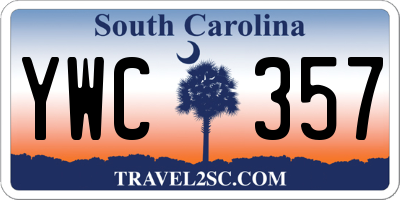 SC license plate YWC357