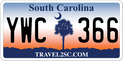 SC license plate YWC366