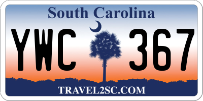 SC license plate YWC367