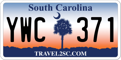 SC license plate YWC371