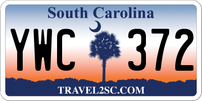 SC license plate YWC372