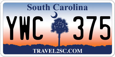 SC license plate YWC375