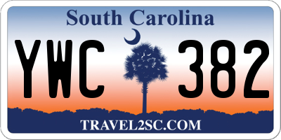 SC license plate YWC382