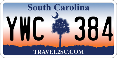 SC license plate YWC384