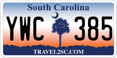 SC license plate YWC385