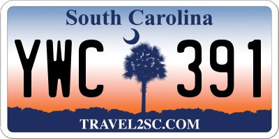 SC license plate YWC391