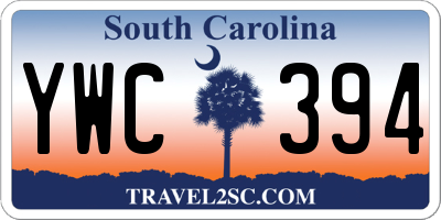 SC license plate YWC394