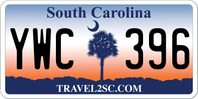 SC license plate YWC396
