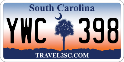 SC license plate YWC398