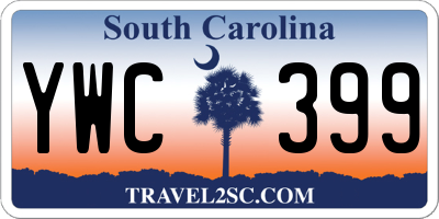SC license plate YWC399