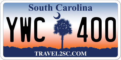 SC license plate YWC400