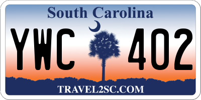 SC license plate YWC402