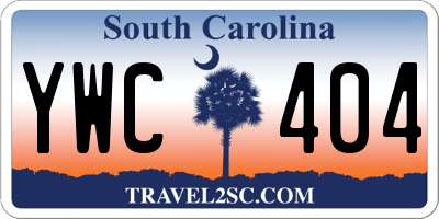 SC license plate YWC404