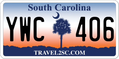 SC license plate YWC406