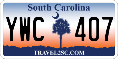 SC license plate YWC407