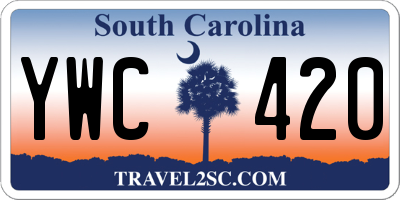 SC license plate YWC420