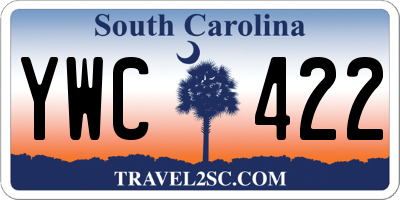 SC license plate YWC422