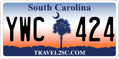 SC license plate YWC424