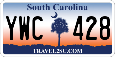 SC license plate YWC428