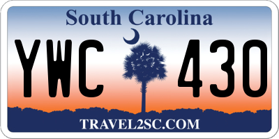 SC license plate YWC430