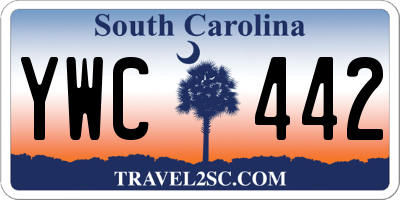 SC license plate YWC442