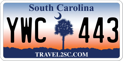 SC license plate YWC443