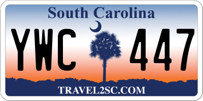 SC license plate YWC447