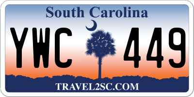 SC license plate YWC449