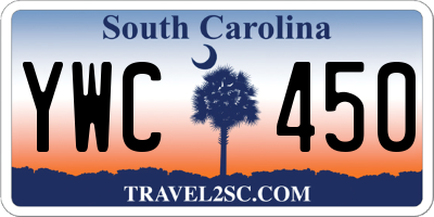 SC license plate YWC450