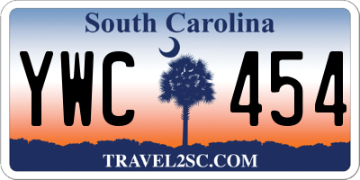 SC license plate YWC454