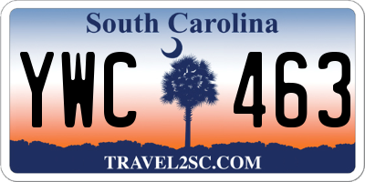 SC license plate YWC463