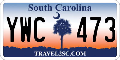 SC license plate YWC473
