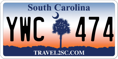SC license plate YWC474