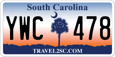 SC license plate YWC478